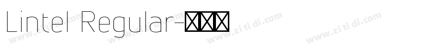 Lintel Regular字体转换